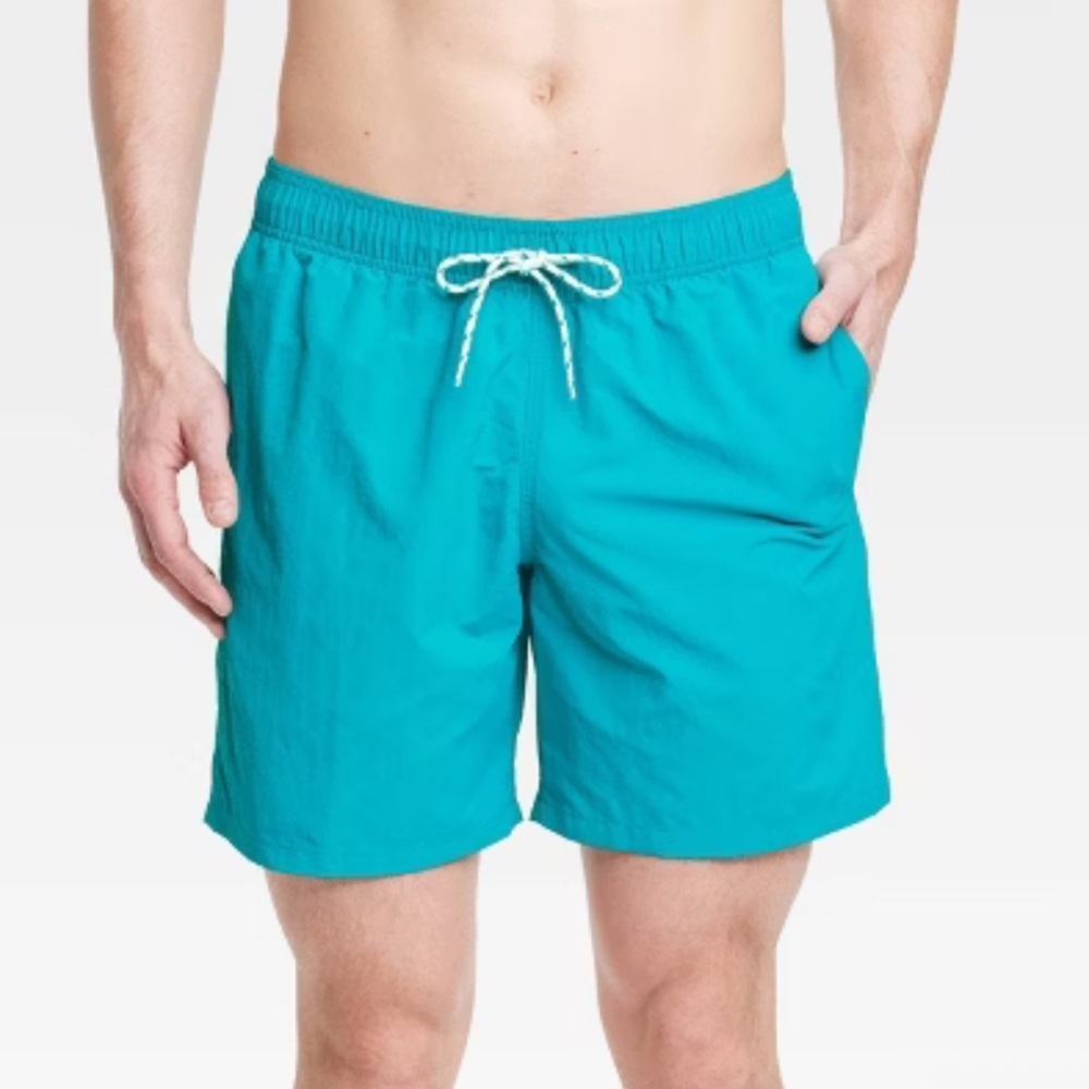 Goodfellow & Co Men's Aqua Swim Trunks Size M NWT‎